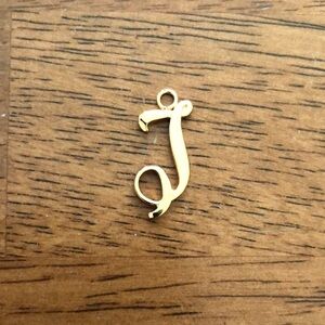 Gold Initial J Pendant